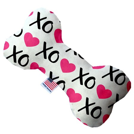 Mirage Pet Products Pink Xoxo 8 in. Stuffing Free Bone Dog Toy 1102-SFTYBN8